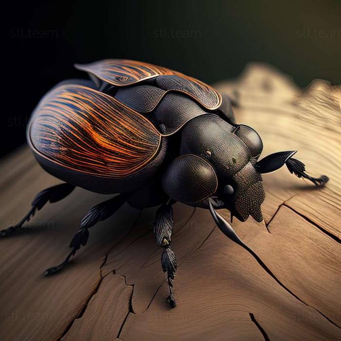 3D модель Nicrophorus orbicollis (STL)